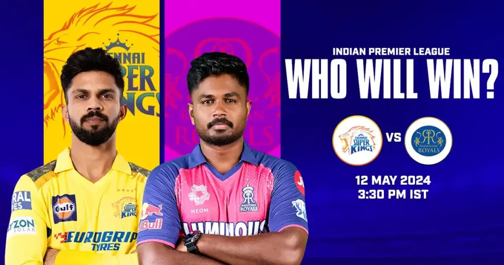 CSK vs RR Dream11 Prediction 2024 Today Match 61 on 12 May 2024: IPL 2024 Fantasy Cricket Tips, Playing XI, Pitch Report & Injury Updates 3 CSK vs RR Dream11 Prediction 2024 Today Match 61 on 12 May 2024: IPL 2024 Fantasy Cricket Tips, Playing XI, Pitch Report & Injury Updates