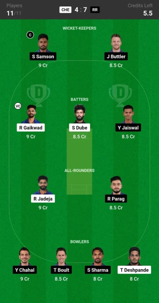 CSK vs RR Dream11 Prediction 2024 Today Match 61 on 12 May 2024: IPL 2024 Fantasy Cricket Tips, Playing XI, Pitch Report & Injury Updates 8 CSK vs RR Dream11 Prediction 2024 Today Match 61 on 12 May 2024: IPL 2024 Fantasy Cricket Tips, Playing XI, Pitch Report & Injury Updates
