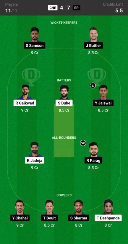 CSK vs RR Dream11 Prediction 2024 Today Match 61 on 12 May 2024: IPL 2024 Fantasy Cricket Tips, Playing XI, Pitch Report & Injury Updates 9 CSK vs RR Dream11 Prediction 2024 Today Match 61 on 12 May 2024: IPL 2024 Fantasy Cricket Tips, Playing XI, Pitch Report & Injury Updates