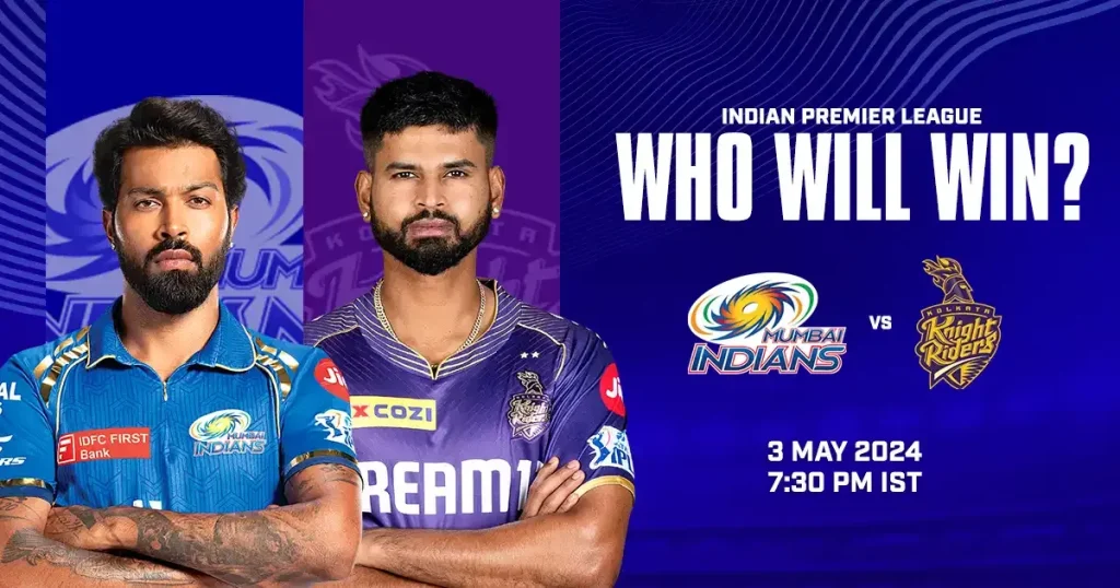 MI vs KKR Dream11 Prediction 2024 Today Match 51 on 3 May 2024: IPL 2024 Fantasy Cricket Tips, Playing XI, Pitch Report & Injury Updates 3 MI vs KKR Dream11 Prediction 2024 Today Match 51 on 3 May 2024: IPL 2024 Fantasy Cricket Tips, Playing XI, Pitch Report & Injury Updates