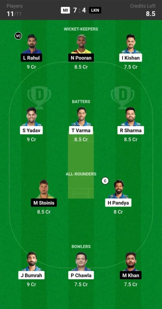 MI vs LSG Dream11 Prediction 2024 Today Match 67 on 17 May 2024: IPL 2024 Fantasy Cricket Tips, Playing XI, Pitch Report & Injury Updates 9 MI vs LSG Dream11 Prediction 2024 Today Match 67 on 17 May 2024: IPL 2024 Fantasy Cricket Tips, Playing XI, Pitch Report & Injury Updates
