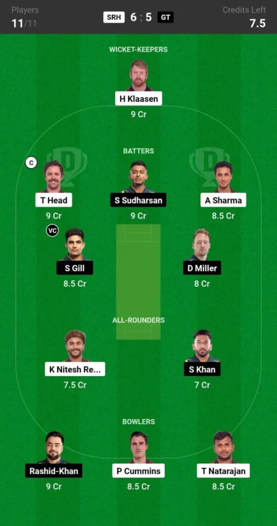 SRH vs GT Dream11 Prediction 2024 Today Match 66 on 16 May 2024: IPL 2024 Fantasy Cricket Tips, Playing XI, Pitch Report & Injury Updates 9 SRH vs GT Dream11 Prediction 2024 Today Match 66 on 16 May 2024: IPL 2024 Fantasy Cricket Tips, Playing XI, Pitch Report & Injury Updates